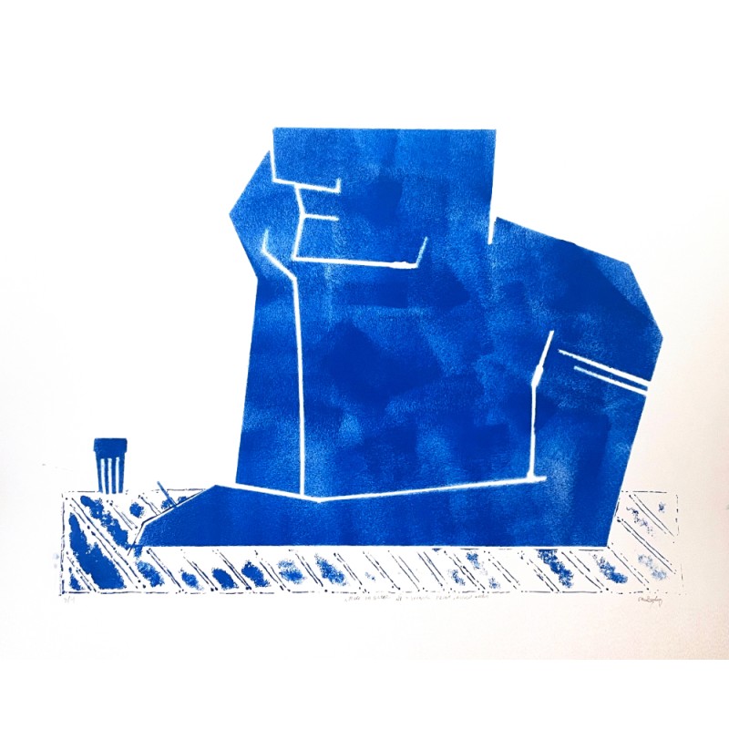 Blue Christmas series. 1.4 “Sitting man”, 2024