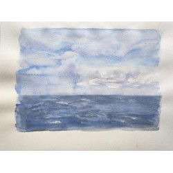 Lorraine Féline La mer, toujours recommencée. 2015. Gouache on paper. 21 x 29 cm