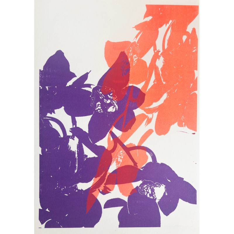 Orchids in violet and neon orange, 2025 Orchids in violet and neon orange, 2025